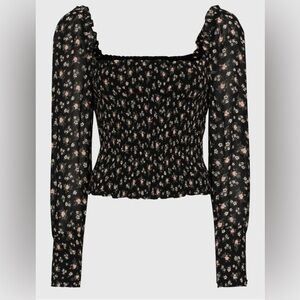 Reformation Floral Smocked Top